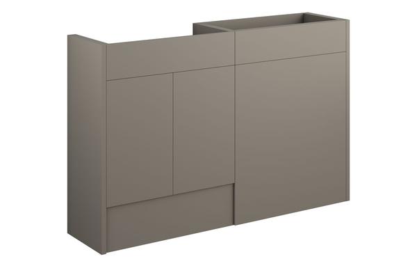 Eden 1236mm Standard Basin & WC Unit Pack - Matt Stone (Grey Cab)